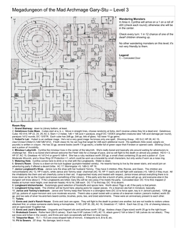 One Page Dungeon Level Template