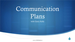 Developing a Communication Plan