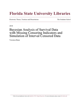 Bayesian Analysis of Survival Data with Missing Censoring Indicators and Simulation of Interval Censored Data Veronica Bunn