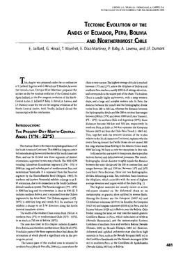 Tectonic Evolution of the Andes of Ecuador, Peru, Bolivia and Northern