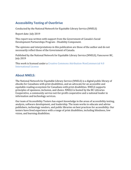 Accessibility Testing of Overdrive