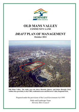 DRAFT PLAN of MANAGEMENT October 2011