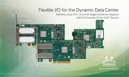 Flexible I/O for the Dynamic Data Center