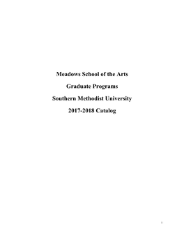 Meadows School of the Arts