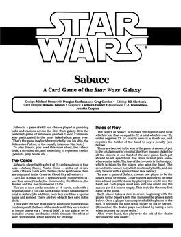 Sabaee a Card Game of the Star Wars Galaxy