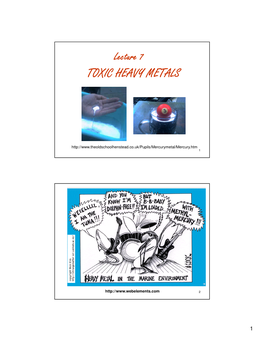 Toxic Heavy Metals