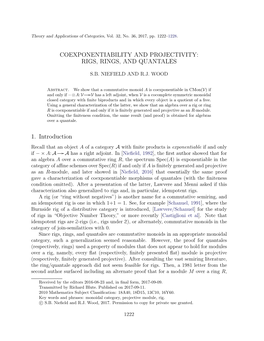 Coexponentiability and Projectivity: Rigs, Rings, and Quantales