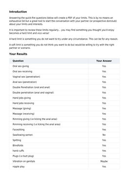 Introduction Your Results