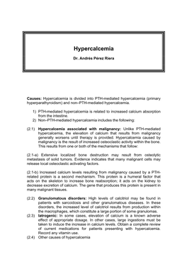 Hypercalcemia