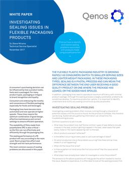 Investigating Sealing Issues in Flexible Packaging