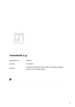 PEP: Monohold A.G (094539)