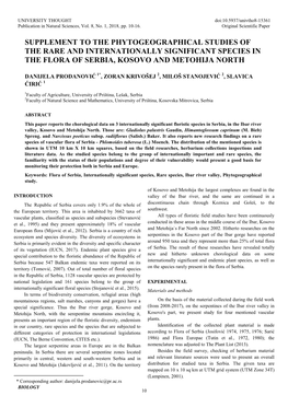 UNIVERSITY THOUGHT Doi:10.5937/Univtho8-15361 Publication in Natural Sciences, Vol