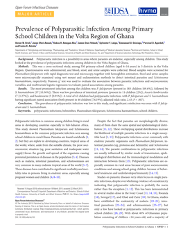 Prevalence of Polyparasitic Infection Among Primary School Children in the Volta Region of Ghana Verner N