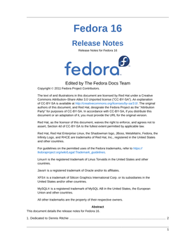 Fedora 16 Release Notes Release Notes for Fedora 16