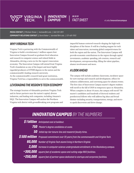 Innovation Campus by the Numbers