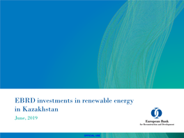 EBRD Investments in Renewable Energy in Kazakhstan June, 2019