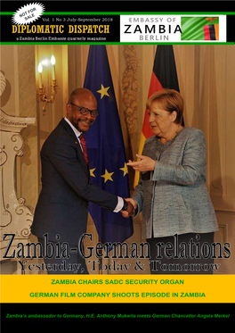 Zambia's Ambassador to Germany, H.E. Anthony Mukwita Meets