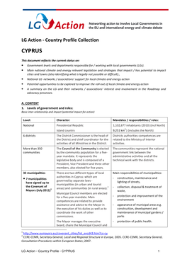 Country Profile CYPRUS