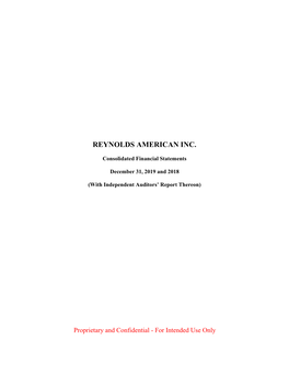 Reynolds American Inc