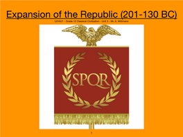 5. Expansion of the Republic.Key