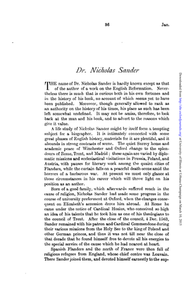 Dr. Nicholas Sander Downloaded From