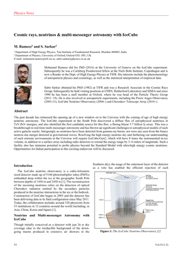 Cosmic Rays, Neutrinos & Multi-Messenger Astronomy With