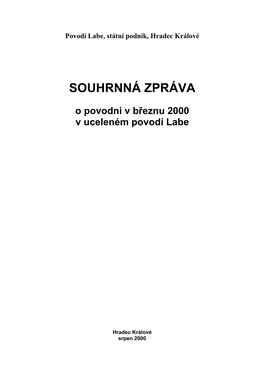 Souhrnná Zpráva O Povodni V Březnu 2000 V Uceleném Povodí Labe