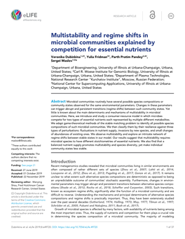 Multistability and Regime Shifts in Microbial Communities Explained By