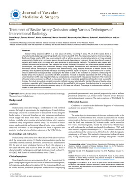 Treatment of Basilar Artery Occlusion Using Various Techniques Of