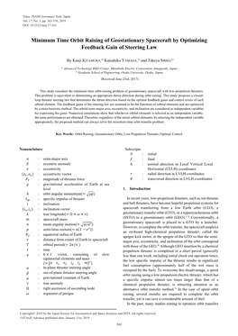 Minimum Time Orbit Raising of Geostationary Spacecraft by Optimizing Feedback Gain of Steering Law