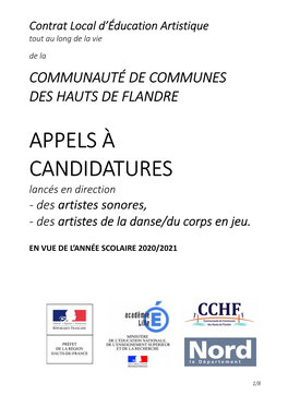 Aàc CLEA CCHF 20-21 Arts Sonoresdanse Prolongé.Pdf Pdf 169