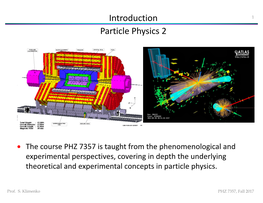 Introduction Particle Physics 2