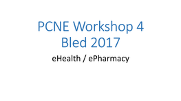 Ehealth / Epharmacy