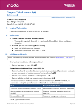 Trogarzo™ (Ibalizumab‐Uiyk)