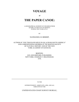 The Paper Canoe