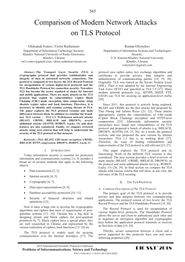 Comparison of Modern Network Attacks on TLS Protocol