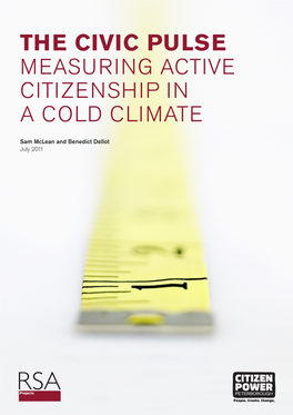 The Civic Pulse Measuring Active Citizenship in a Cold Climate