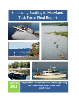 ]- Enhancing Boating in Maryland: Task Force Final Report