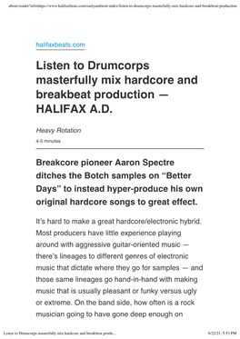 Listen to Drumcorps Masterfully Mix Hardcore and Breakbeat Production — HALIFAX A.D
