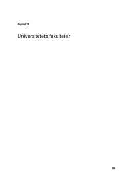 Universitetets Fakulteter