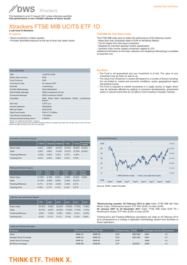 Xtrackers FTSE MIB UCITS ETF 1D