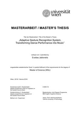 Masterarbeit / Master's Thesis