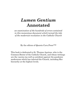 Lumen Gentium Annotated