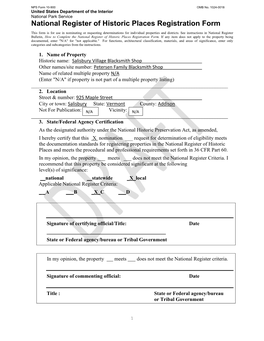 National Register of Historic Places Registration Form