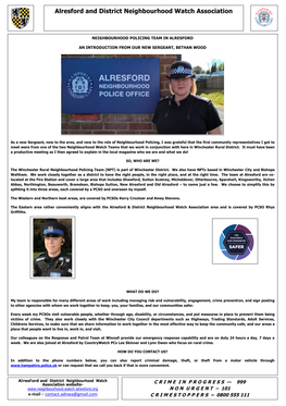 Alresford and District Neighbourhood Watch Association