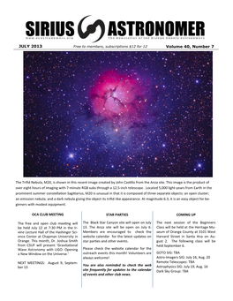 Sirius Astronomer Newsletter