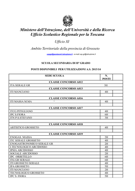 Ufficio Scolastico Provinciale Di Grosseto