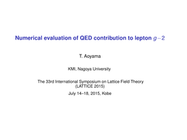 Numerical Evaluation of QED Contribution to Lepton G−2