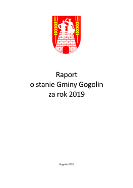 Raport O Stanie Gminy Gogolin Za Rok 2019