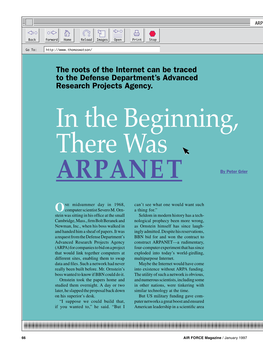 ARPANET by Peter Grier